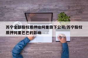 苏宁全部股权质押给阿里旗下公司/苏宁股权质押阿里巴巴的影响